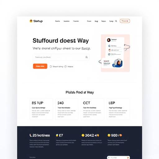 Design einer neuen Webseite für ein Start-up-Unternehmen.