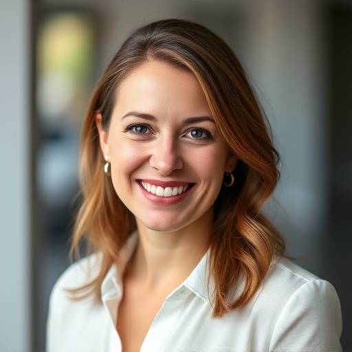 Foto von Anja Weber, Geschäftsführerin von KreativKraft Digital, lächelnd und professionell.